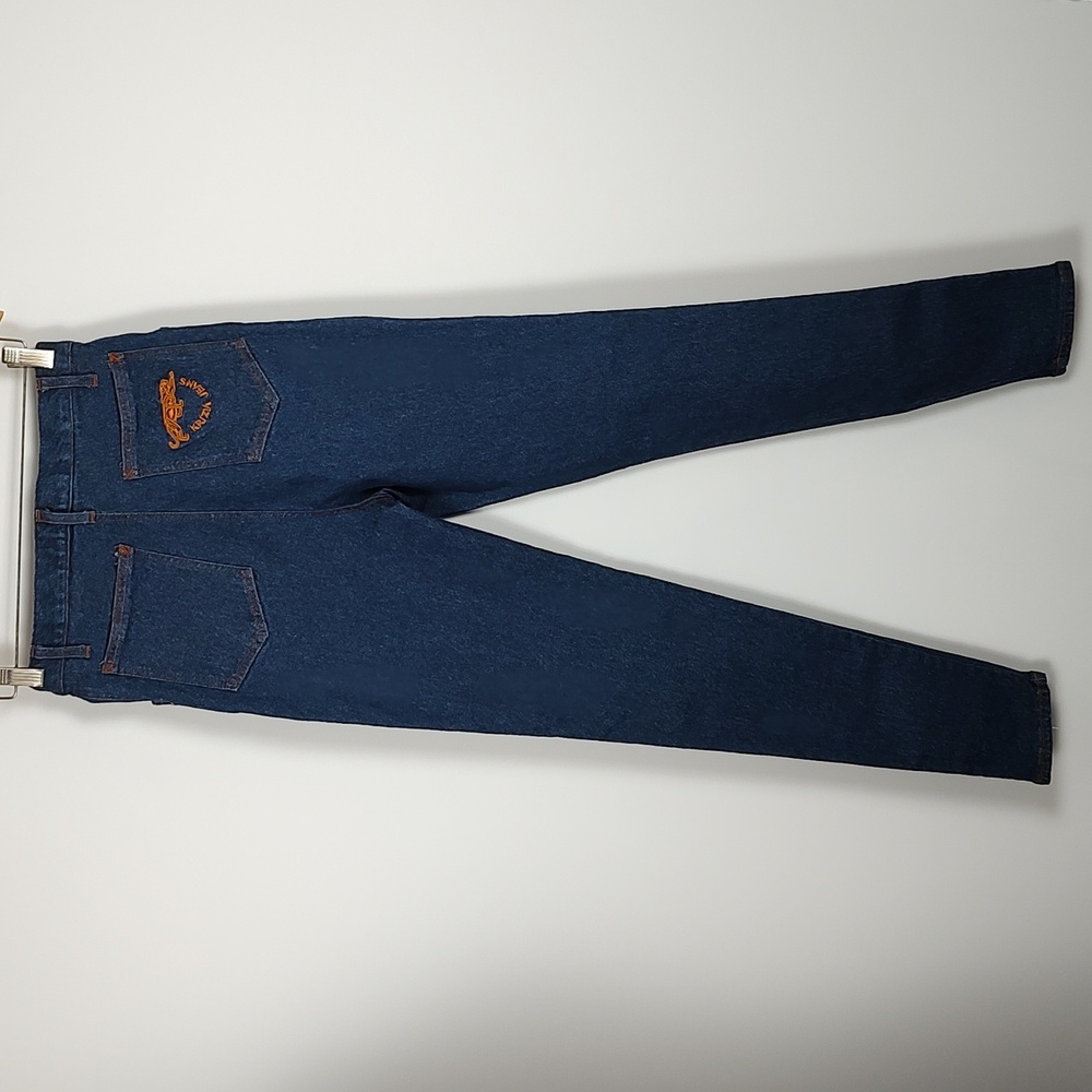 NWOT! 90s Italian Designer Krizia Jeans High Waist 28" Cotton Stretch Logo 33 EU - Picture 4 of 10